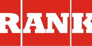 a red and black logo